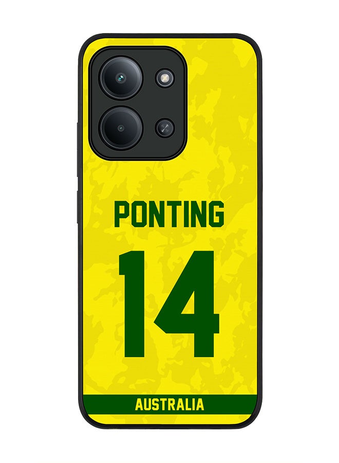 Stylizedd For Xiaomi Redmi 15C 4G Case,Slim fit Camera Protection, Shockproof Thin Phone cover  - Australia Ricky Ponting, Jersey No 14